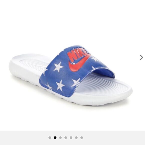 NWT NIKE VICTORI ONE PRINT SPORT SLIDES WOMENS SIZE 8 - Picture 1 of 10